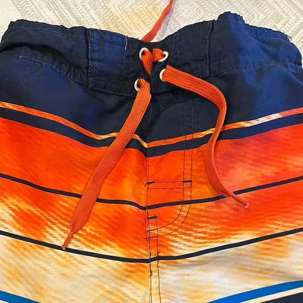 Tony Hawk Orange and Blue Swim Trunks - Size M